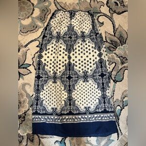 2 in 1 skirt - Elegant Navy and White Patterned Skirt or turn for a White Skirt